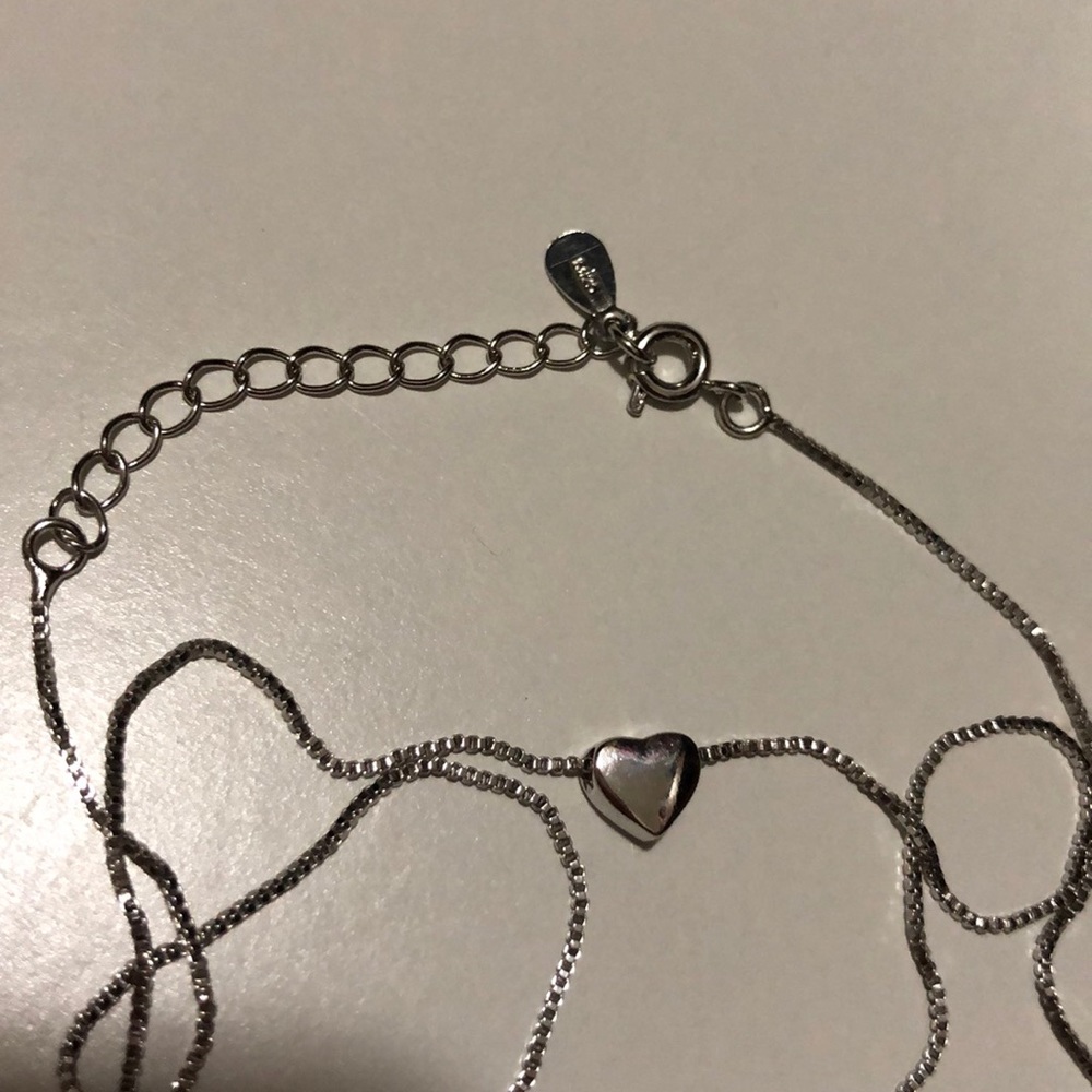 🔹Last 1🔹Dainty Heart Necklace 925 Sterl. Silver - Picture 8 of 8